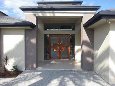 Bolsena-Hope Island home — entry/portico