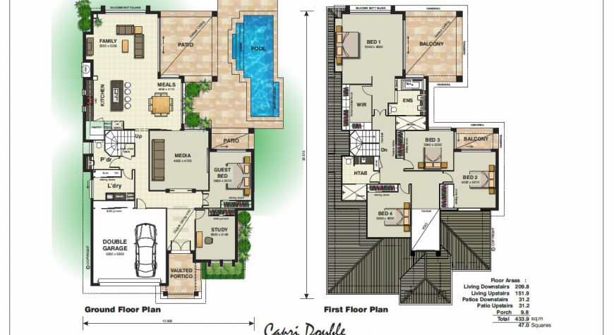 Capri Double floorplan
